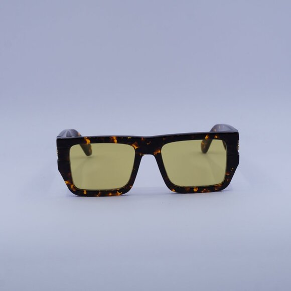Off-White CHESTER 6062 Sunglasses Havana Square Frame, Camel Lenses - Picture 2 of 9